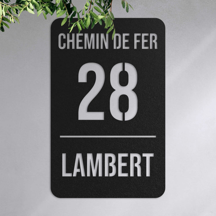 Plaque à 3 lignes (portrait)