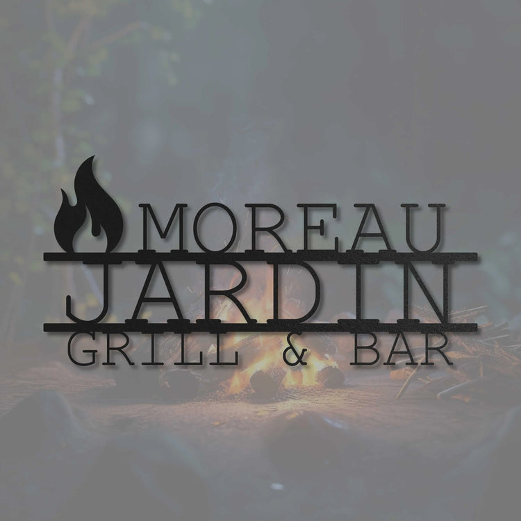 Plaque moderne de jardin et barbecue