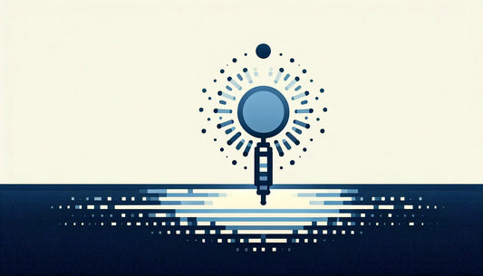 stilisiertes einzelnes werkzeug als klare vektorgrafik auf hellem hintergrund mit text zu handwerklichem arbeitsplatz ruhige atmosphaere