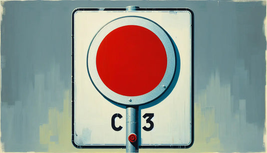 Rundes Verkehrsschild mit rotem Kreis auf weissem Grund kleines blaues Zusatzschild gelbe Schraube technische Zeichnung