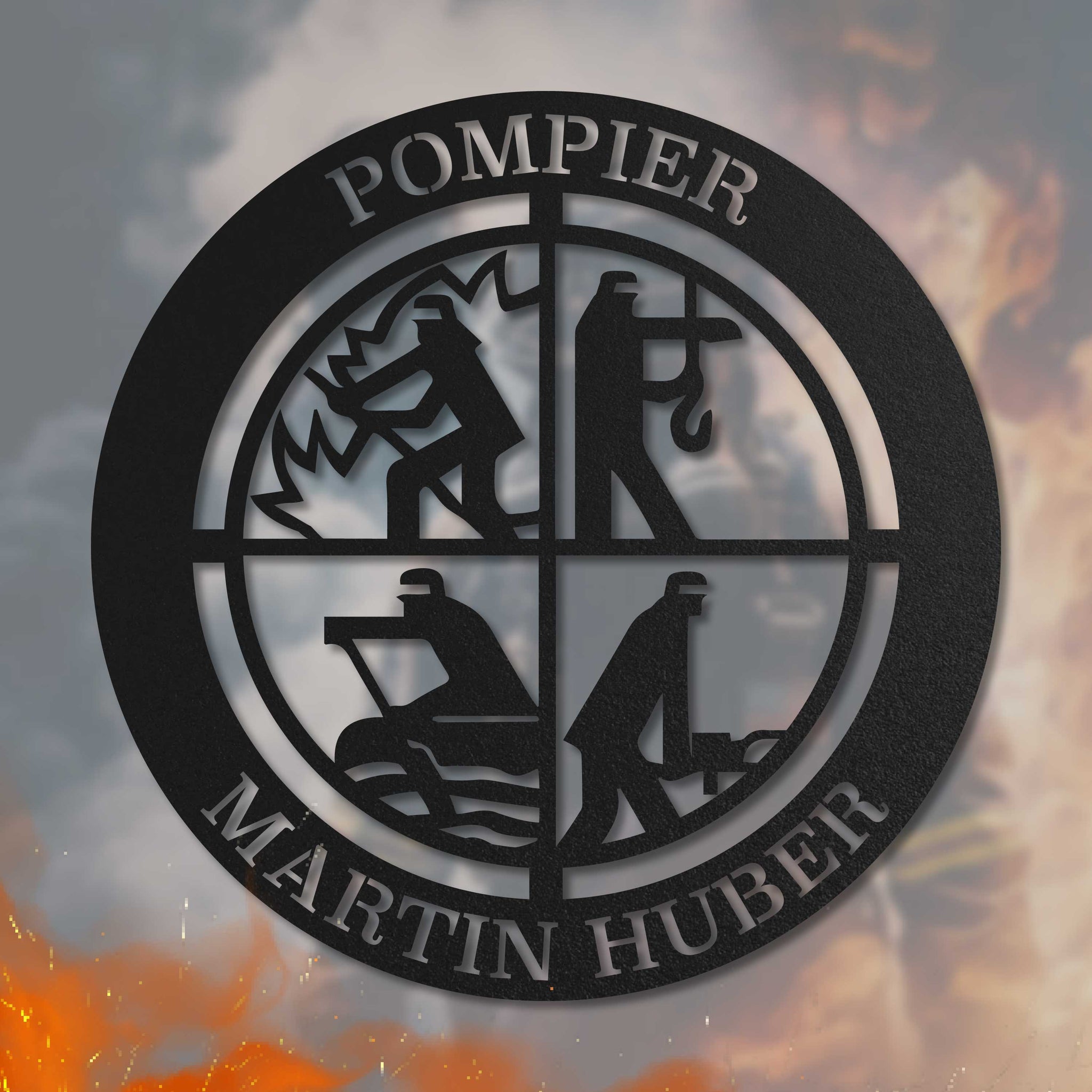 Enseigne signe des pompiers