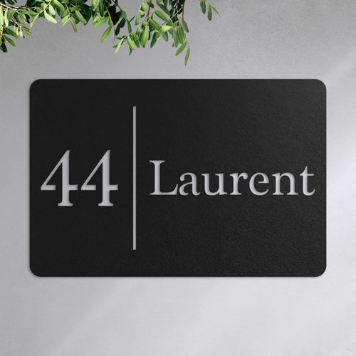 Moderne - Plaque de numéro et de nom