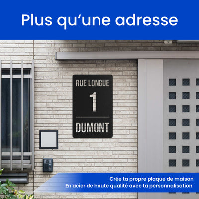 Plaque à 3 lignes (portrait)