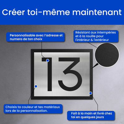 Numéro de maison classique à deux couches