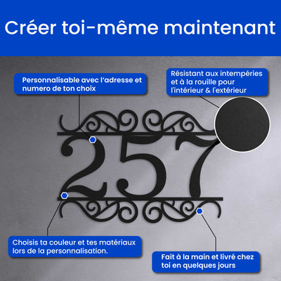 Numéro de maison décoré