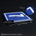 Numéro de maison style émaillé bleu | Steelmonks