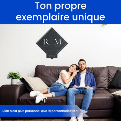 Double monogramme dans la plaque Steelmonks