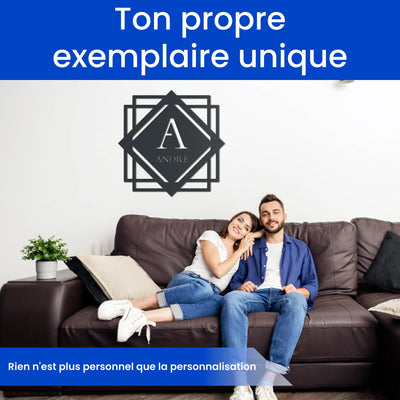 Monogramme dans une plaque abstrait Steelmonks