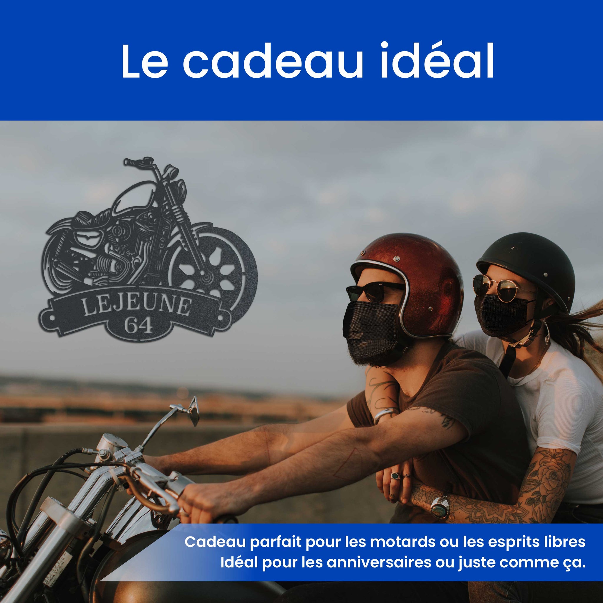 Moto avec nom et numéro