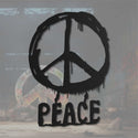 Painted peace sign