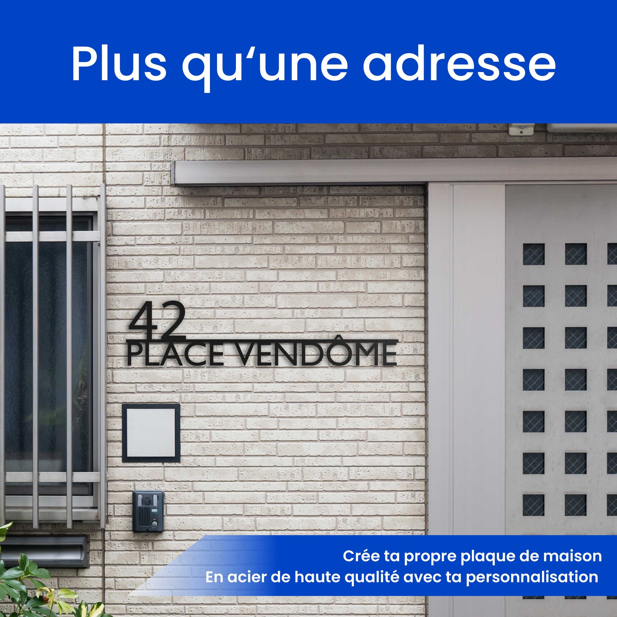 Plaque de rue moderne (gauche)