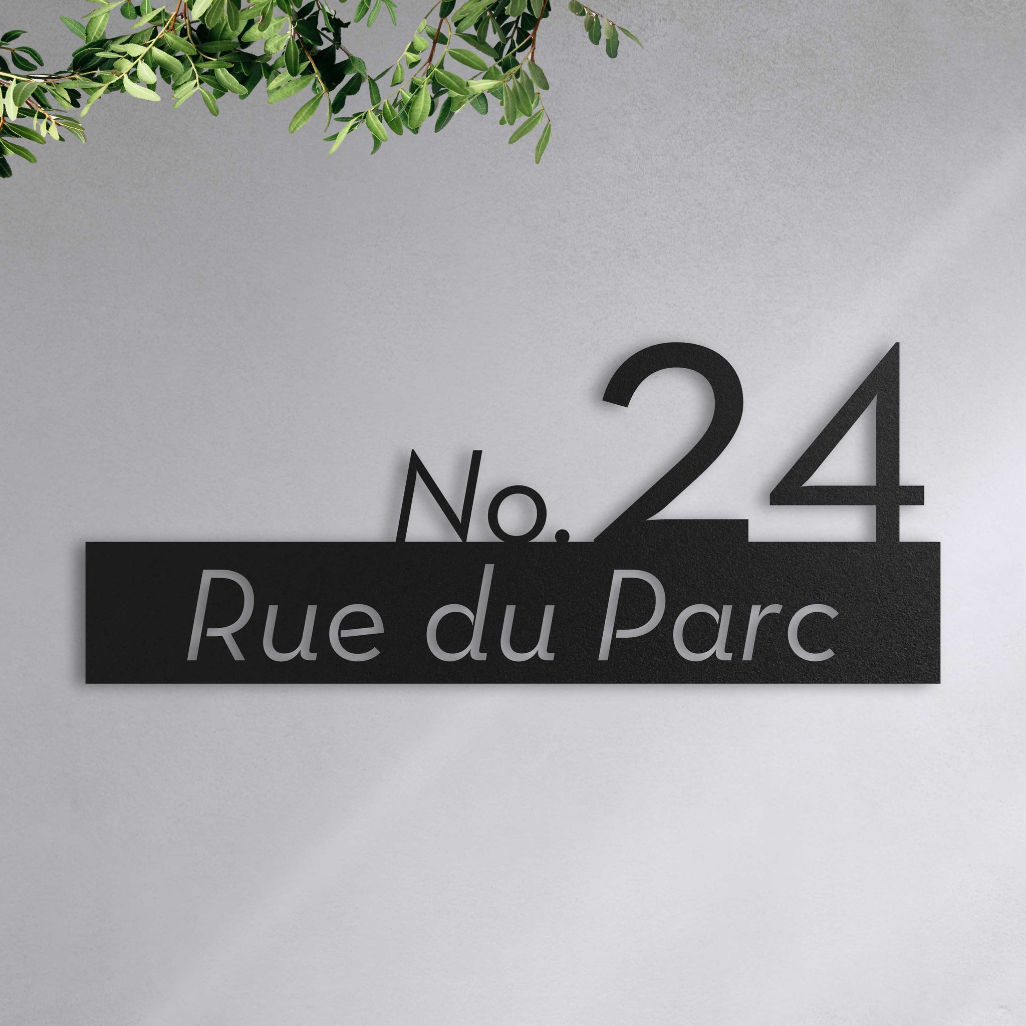 Numéro moderne sur rue