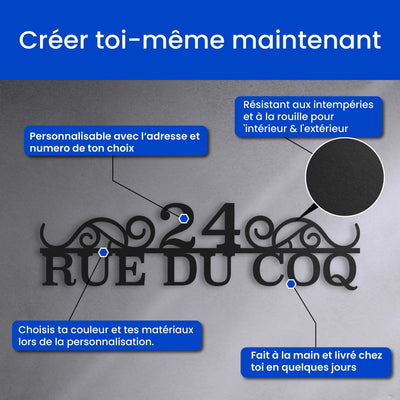 Numéro de maison classique Steelmonks