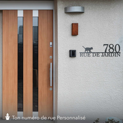 Plaque de rue avec Chat