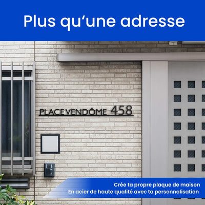 Plaque de numéro de rue Steelmonks