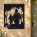 Courage du héros – plaque en acier personnalisée sur la façade de la maison – Steelmonks