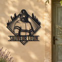 Cœur de sauveur – plaque en acier personnalisée sur la façade de la maison – Steelmonks