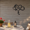 Cœur infini – plaque en acier personnalisée sur la terrasse – Steelmonks