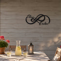 Noms à l'infini – plaque en acier personnalisée sur la terrasse – Steelmonks