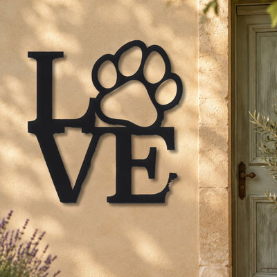Pattes d'amour – plaque en acier personnalisée sur la façade de la maison – Steelmonks