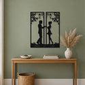 Petit couple inséparable – plaque en acier personnalisée dans l'entrée – Steelmonks