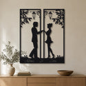 Petit couple inséparable – plaque en acier personnalisée au mur du salon – Steelmonks