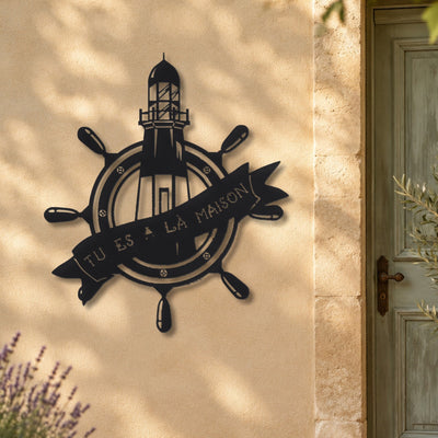 Phare – plaque en acier personnalisée sur la façade de la maison – Steelmonks