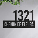 Plaque de rue avec numéro personnalisée, acier découpé au laser · Steelmonks