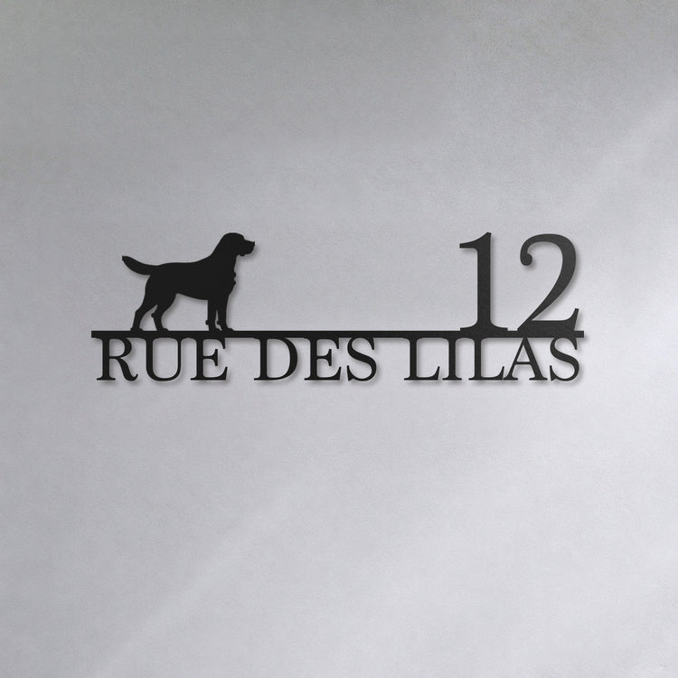 Plaque de rue avec motif