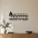 Plaque moderne de jardin et barbecue – plaque en acier personnalisée au mur du salon – Steelmonks