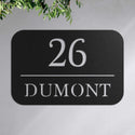 Plaque numéro et nom personnalisée – design Ligne, acier découpé au laser · Steelmonks