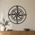 Rose des vents – plaque en acier personnalisée au mur du salon – Steelmonks
