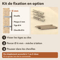 Kit de fixation invisible en option – ou simplement accroché à 1 ou 2 clous