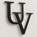 Monogramme personnalisé en métal – design 2 lettres classiques, détail de la découpe laser · Steelmonks