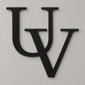 Monogramme personnalisé en métal – design 2 lettres classiques, acier découpé au laser · Steelmonks