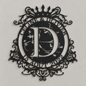 Monogramme personnalisé en métal – design Couronne, acier découpé au laser · Steelmonks