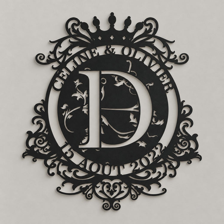 Monogramme avec couronne