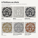 Monogramme personnalisé en métal – design Ovale, 6 finitions : noir, blanc, anthracite, or, inox, Corten · Steelmonks