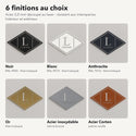 Monogramme personnalisé en métal – design Plaque élégante, 6 finitions : noir, blanc, anthracite, or, inox, Corten · Steelmonks