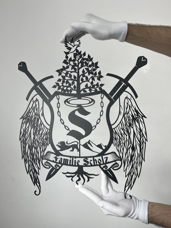 Blason familial avec ailes