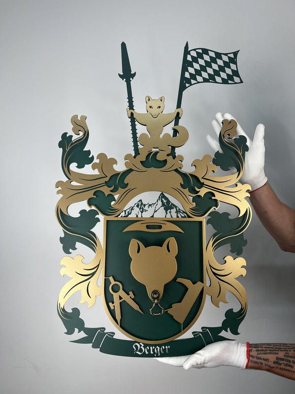 Blason familial en couleurs