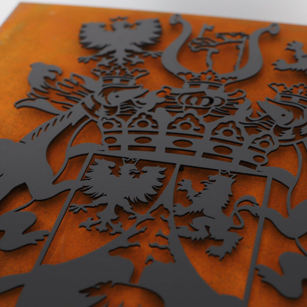 Blason en acier Corten
