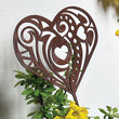 Plaque métallique Steelmonks, cœur de fleur. Fleur décoration murale disponible en différentes tailles et couleurs.