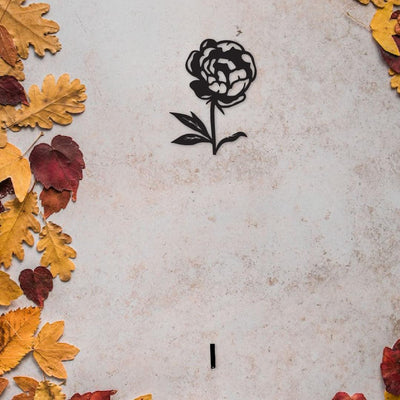 Plaque métallique Steelmonks,La pivoine. Fleur décoration murale disponible en différentes tailles et couleurs.
