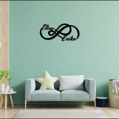 Plaque métallique Steelmonks, noms infinis. Plaque murale à motif disponible en différentes tailles et couleurs.