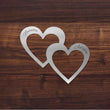 Plaque métallique Steelmonks,Deux cœurs. Plaque murale à motif disponible en différentes tailles et couleurs.