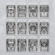 Plaque métallique Steelmonks,carte de tarot, pendentif clé. Décoration murale de signe astrologique disponible en différentes tailles et couleurs.