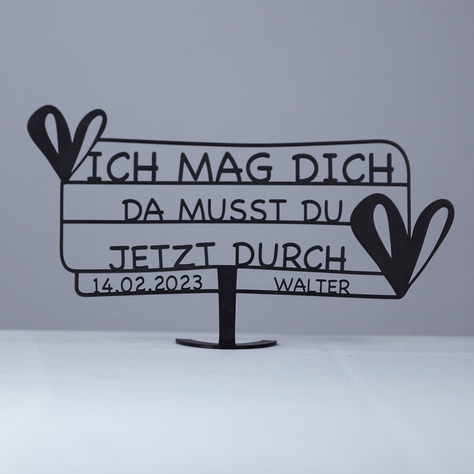 Plaque métallique Steelmonks, Vous devez passer par là. Décoration murale de la Saint-Valentin disponible en différentes tailles et couleurs.