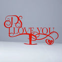 Plaque métallique Steelmonks, P.S. I Love You. Décoration murale de la Saint-Valentin disponible en plusieurs tailles et couleurs.