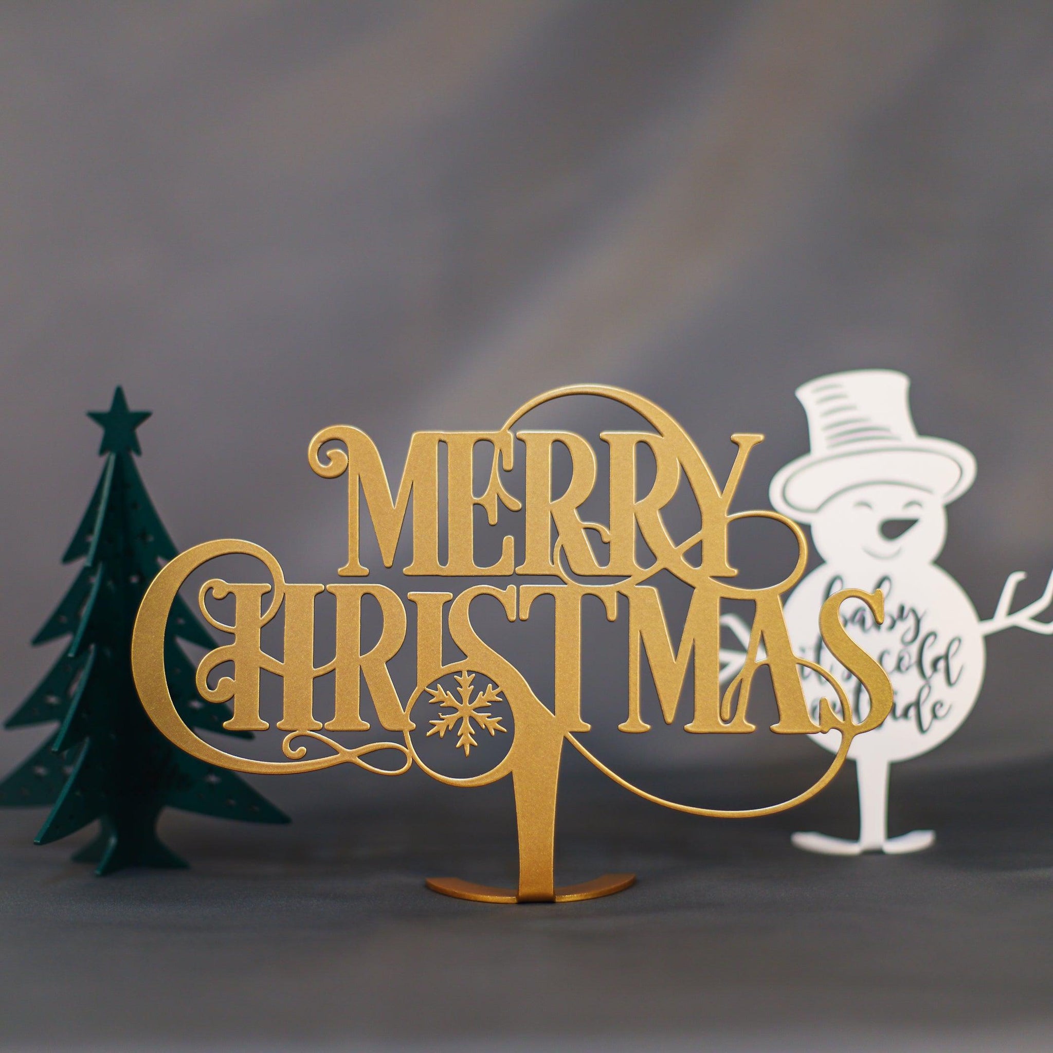 Plaque métallique Steelmonks, "Joyeux Noel". Décoration murale de Noël disponible en différentes tailles et couleurs.